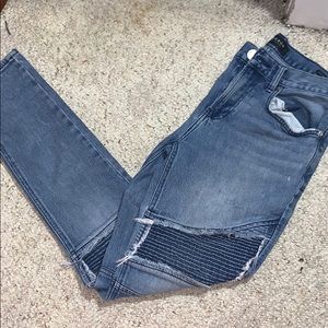 Blue pacsun biker jeans
